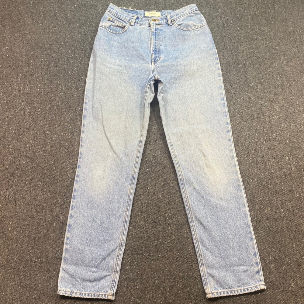 Jones Sport Jeans Sz 10 Womens Light Wash High Waisted Straight Leg 90s Skater